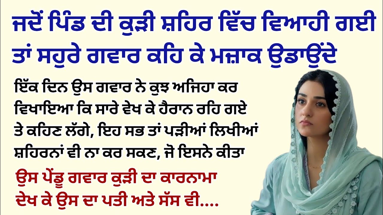 ਜਦੋਂ ਪਿੰਡ ਦੀ ਸ਼ਹਿਰ ਵਿੱਚ ਵਿਆਹੀ ਗਈ ਤਾਂ..।Punjabi Stories।Emotional।Bedtime।Story।Sad @StoriesClassic 