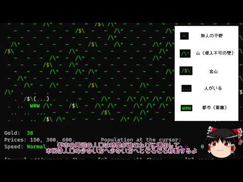 【Curse of War】コマンドラインで遊べるRTSの紹介【ゆっくり】