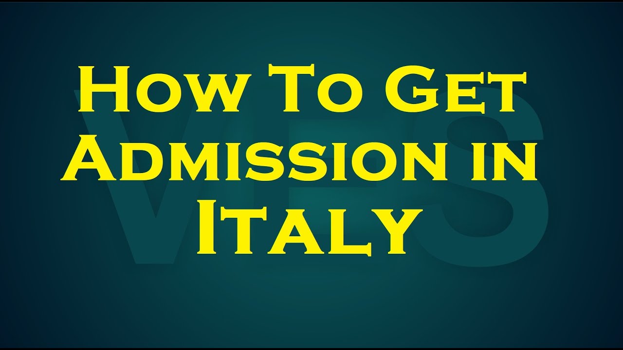 Study in Italy  | with and without IELTS | 