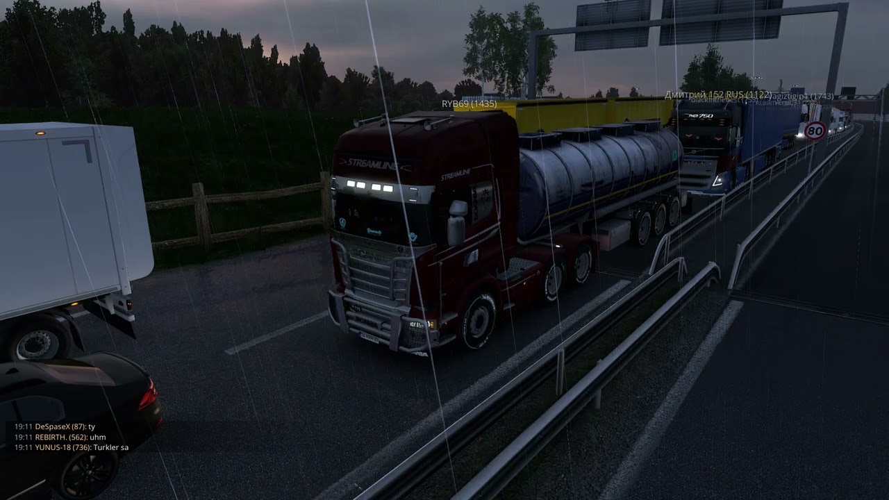 Euro Truck Simulator 2 Calais'ten Duisburg'a yolculuk