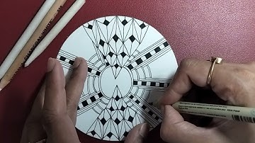 Tangle Aiposaat (3) - Step by Step guided Zentangle Tutorial by CZT Sanyukta Saxena