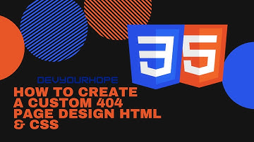 How to create a Custom 404 Page Design HTML & CSS