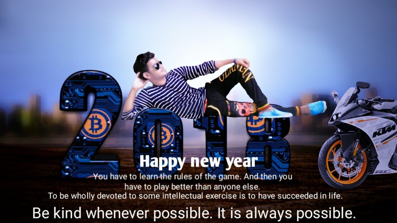 Latest New Year 2018 Photo Editing 63 Picsart Editing