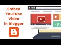 How to EMBED YouTube video in blogger