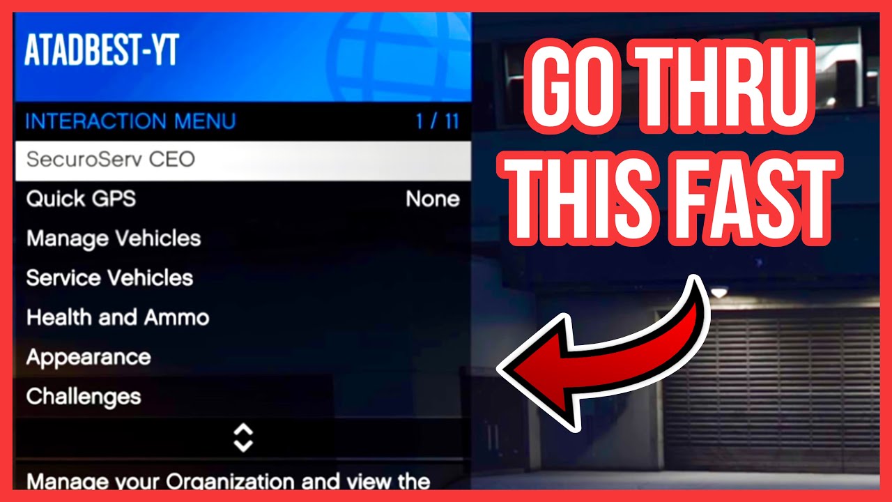 How To Move Through The Interaction Menu FAST To Help With PVP Or Heists