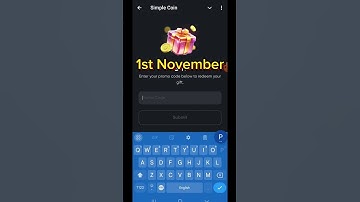 Simple Coin | 1st November | Simple coin gift code | SimpleCoin Promo Code | Simplecoin video code |