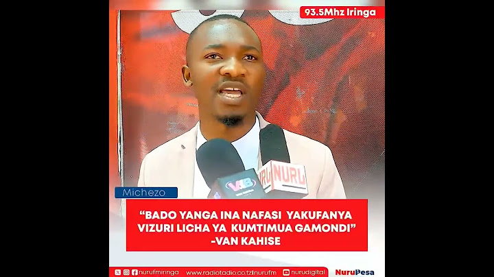 ISSUE YA GAMONDI HII HAPA