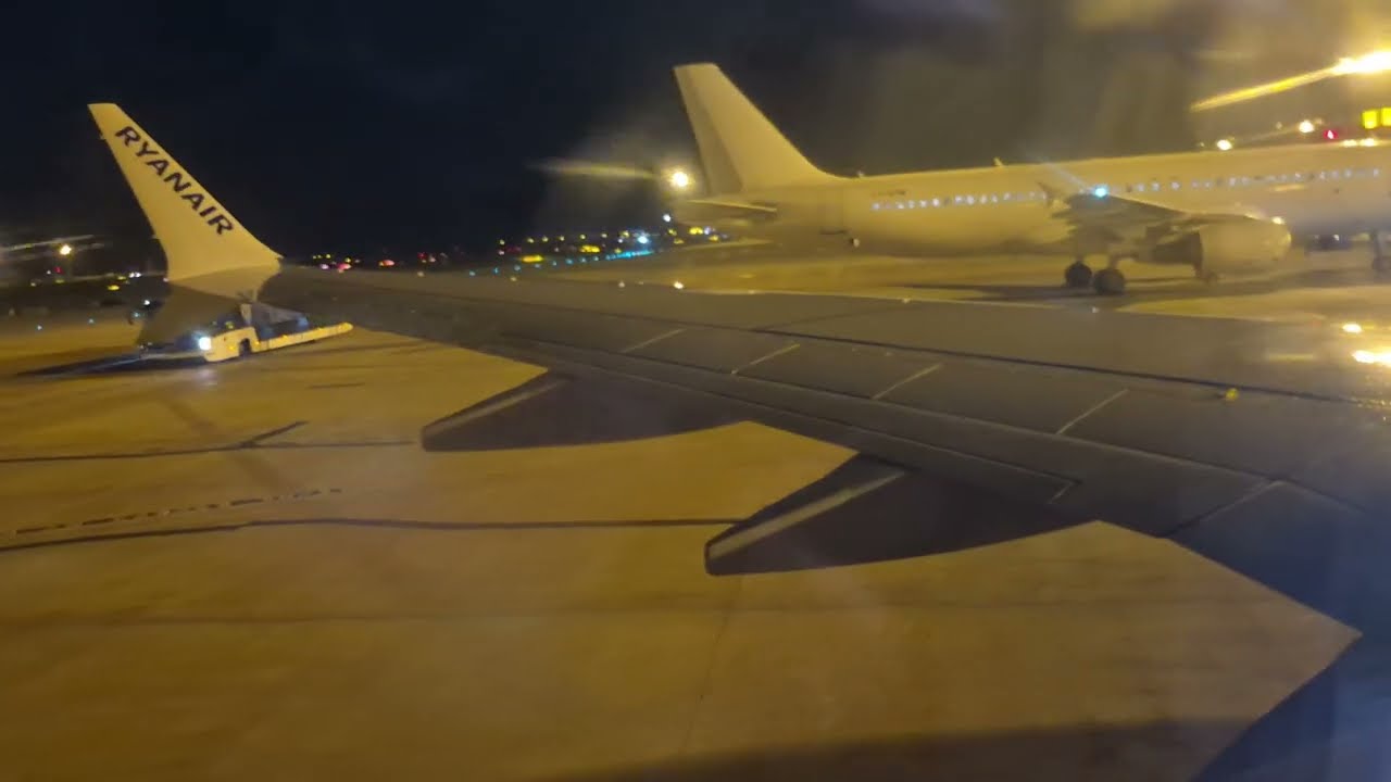 Ryanair Boeing 737-8200 MAX Takeoff From Barcelona Spain (BCN)