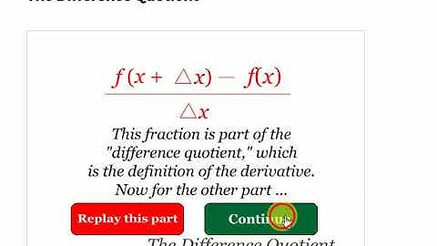 2.1 Difference Quotient