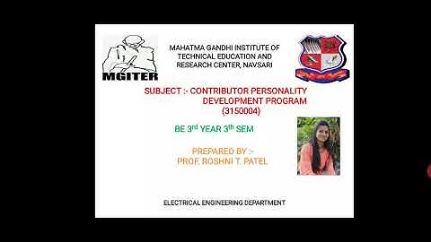 CONTRIBUTOR PERSONALITY DEVELOPMENT PROGRAM (3150004)