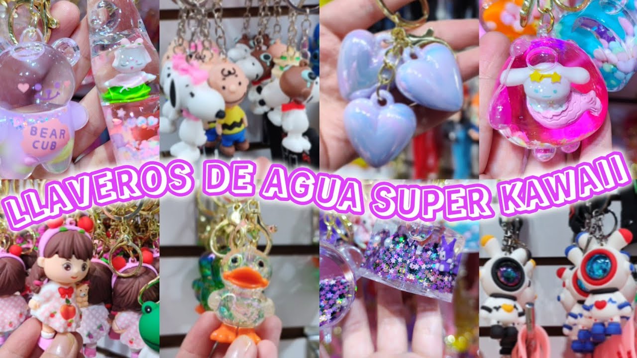 Llaveros kawaii de agua, llaveros de silicón, espejos y alcancías con pedrería #nayech