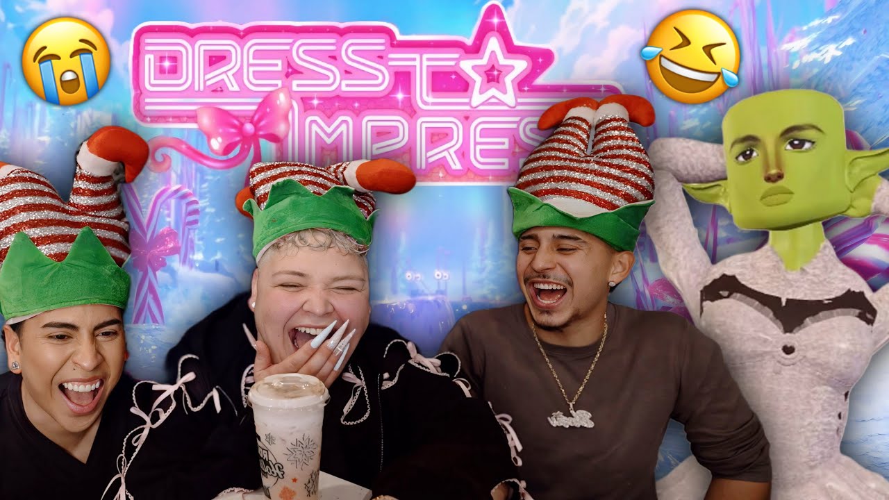 CHRISTMAS DRESS TO IMPRESS W/ LOUIE & BLESIV😭🤣