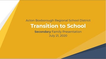 AB Secondary Return to School Webinar (July 21)