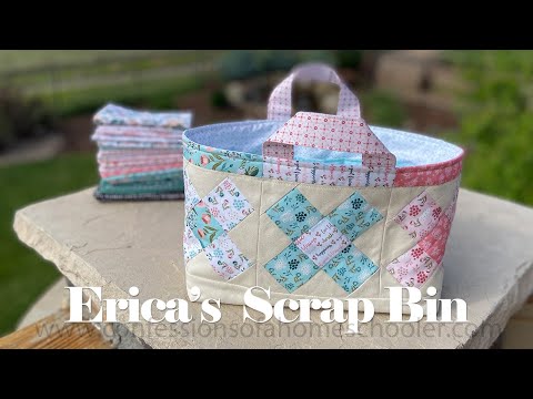 Wadah Organisasi Potongan Kain Erica  TUTORIAL MENJAHIT!