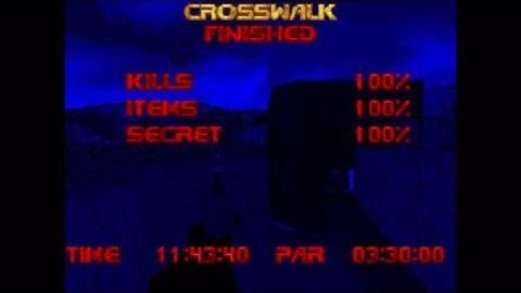 DOOM 2 Anomaly report Map 6 Crosswalk 100% Ultra Violence