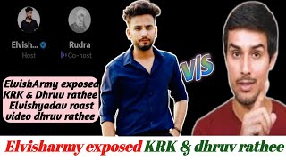 Elvish Yadav roast video KRK & Dhruv rathee | Elvisharmy official tweeter space video