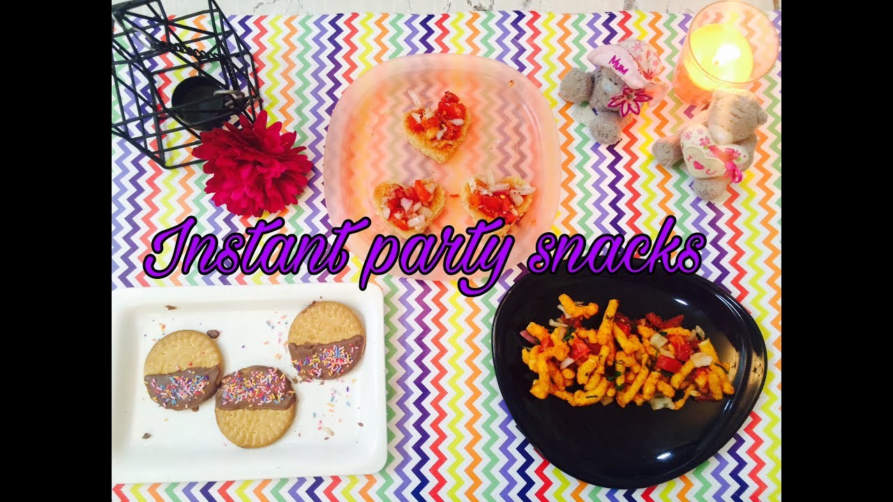 Party Snacks Ideas/Instant Party Snacks/No Cook Party Snacks - YouTube