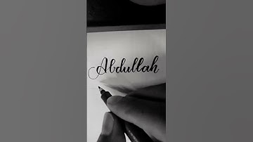 "Abdullah Nimwi" Name #handwriting #calligraphy #create #calligraphyart #lettering #nameart #names