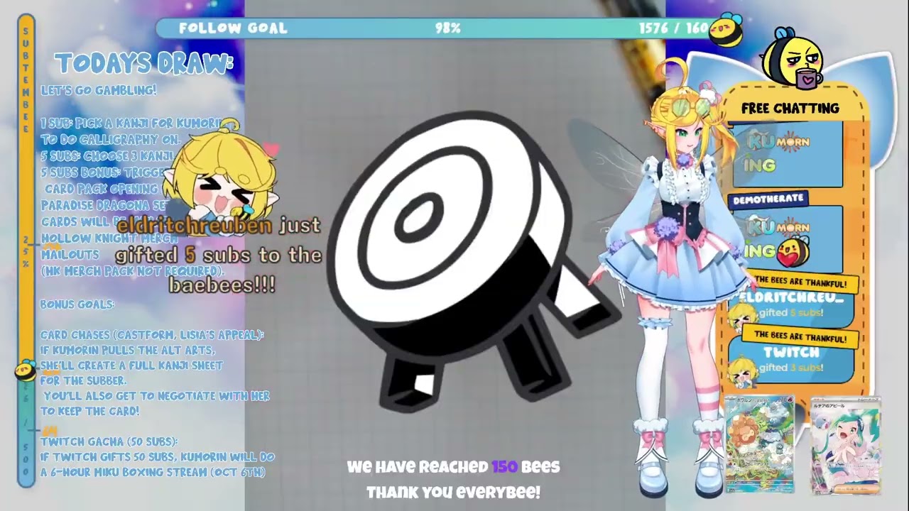 Last day of Subtember - Lets go gambling ASMR. Pokecards, Kanji, Balatro??? | KumoDraw