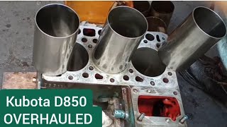 Sleeve,piston,cylinder head,piston rings replaced for overhauled engine Kubota D850