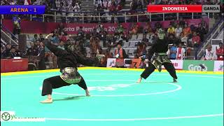 Pencak Silat Artistic Male Doubles Indonesia Finals | 18th Asian Games Indonesian 2018