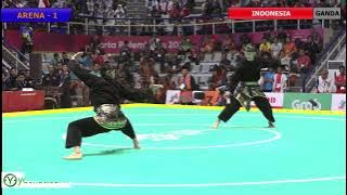 Pencak Silat Artistic Male Doubles Indonesia Finals | 18th Asian Games Indonesian 2018