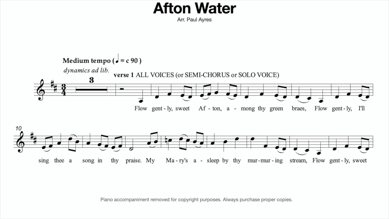 Afton Water arr. Paul Ayers SAB Score Video