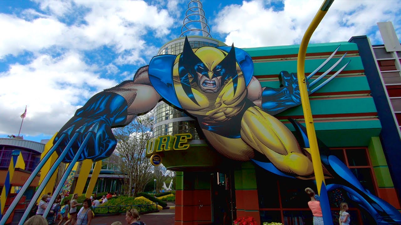 Como é a área Marvel Super Hero Island do Islands of Adventure