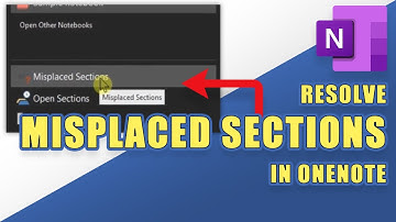OneNote - Fix MISPLACED Notebook Sections (How to Move or Delete them! )