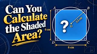 Can You Calculate This Shaded Area | Square and Circle Geometry Challenge