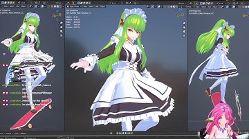 C.C. (3d model) Code Geass / Maid UV rig 2