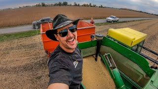 I bought a combine and harvested soy beans