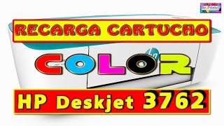 COMO RECARGAR CARTUCHO COLOR HP DESKJET 3762 MODELO 304 /304XL - YouTube