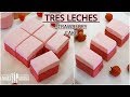 Tres Leches STRAWBERRY CAKE Recipe ( Pastel Tres Leches de Fresa) Strawberry Milk Cake