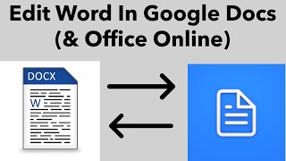 Edit Word in Google Docs & Office Online