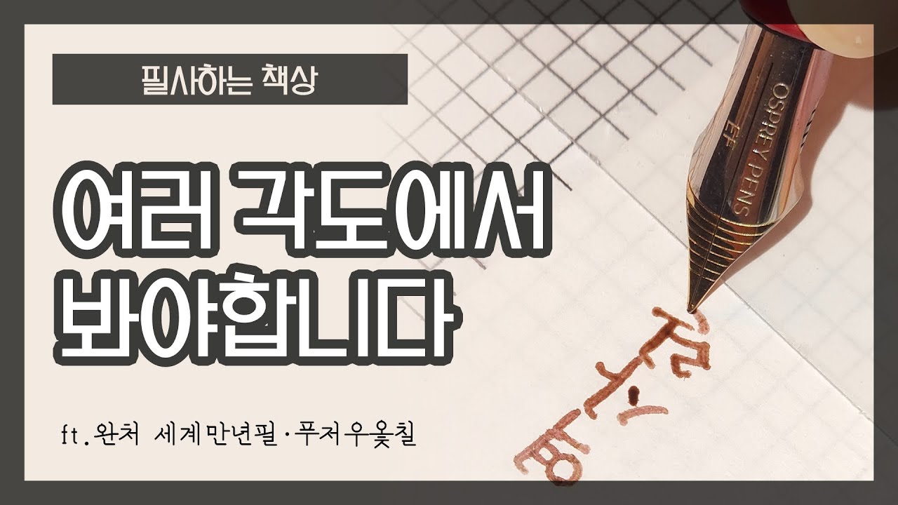 “여러 각도에서 봐야합니다” (만년필로 필사하는 데즈카 오사무 《불새》 명구절)