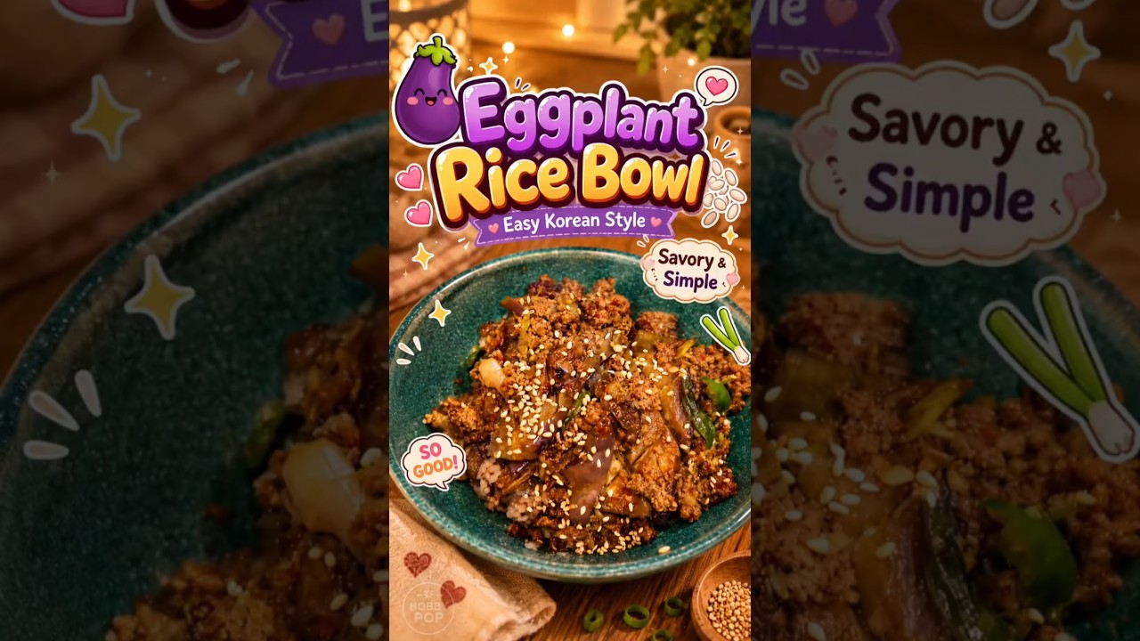 HobbyPop: Eggplant rice bowl