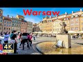 Warsaw poland  4k old town walking tour