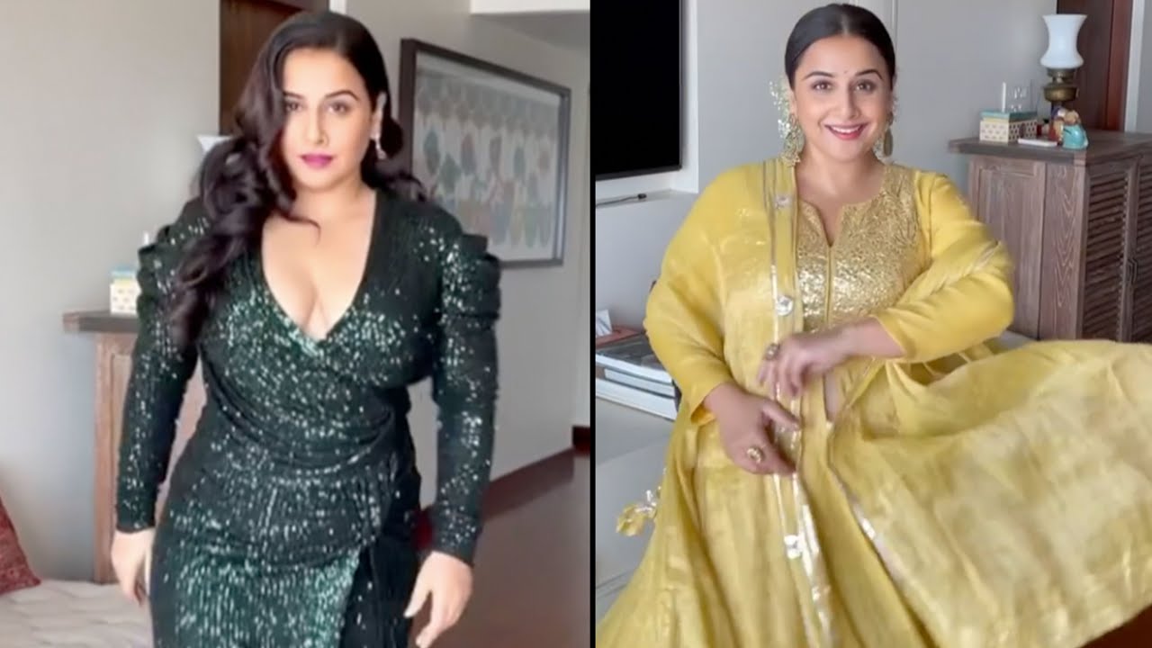 Vidya Balan Traditional Look VS Western Look.