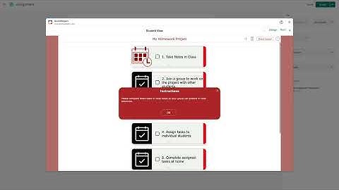 How to use the BookWidgets Google Classroom Add-on to create a Student Homework Planner