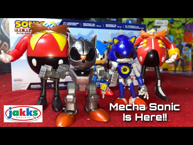 2022 JAKKS Sonic The Hedgehog - Classic Dr. Eggman, Sonic & Mecha Sonic 3-Pack!  192995408630