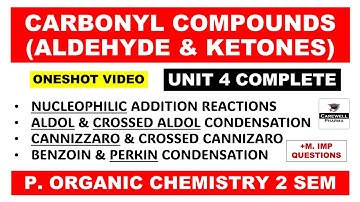 Unit 4 Carbonyl Compounds - Complete | Aldehyde and Ketones | organic chemistry b pharm 2nd semester