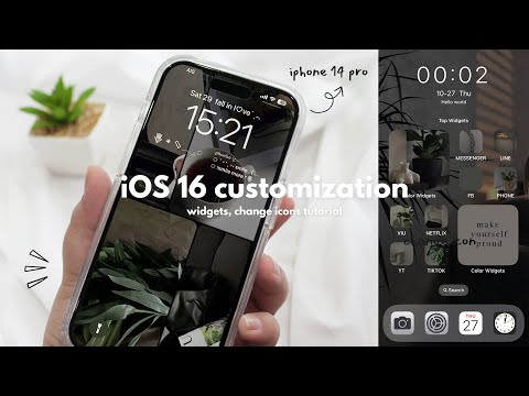 *iOS16 aesthetic customization! dark theme ?✨| widgets, change icons tutorial