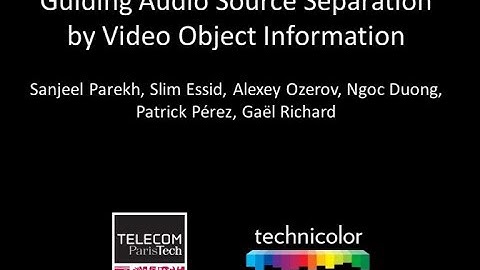 Guiding audio source separation using motion