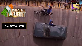 Judges ने पहली बार देखा इस 'Well Of Death' Stunt को | India's Got Talent Season 7 | Action Stunt screenshot 5