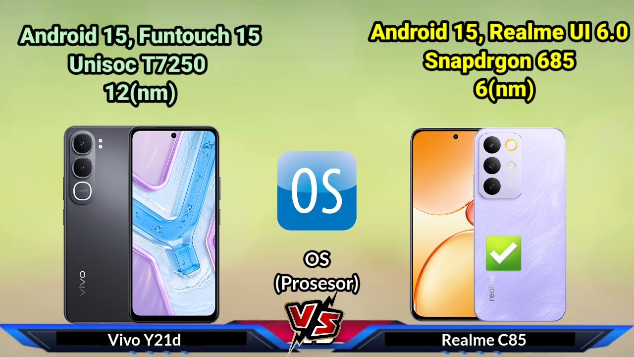Realme C85 против Vivo Y21d 