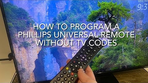 How to Program Philips Universal Remote without TV codes