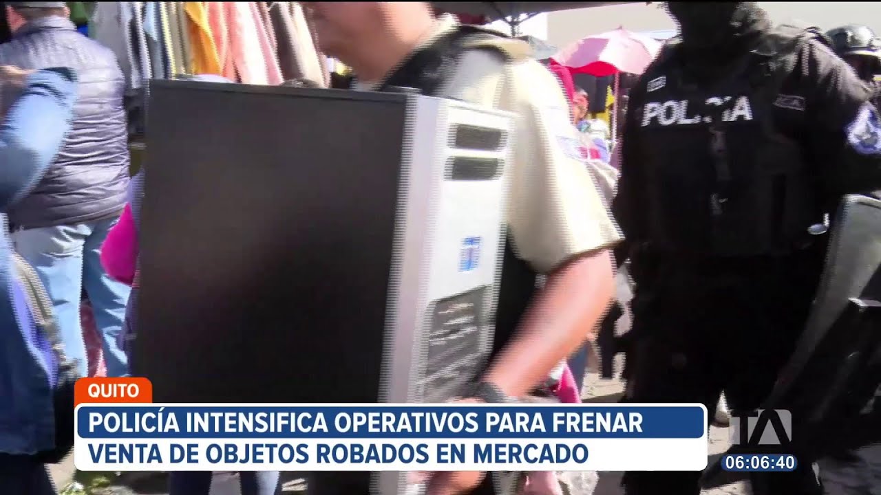 Policía Nacional realizó un operativo en el Mercado Las Cuadras en Quito