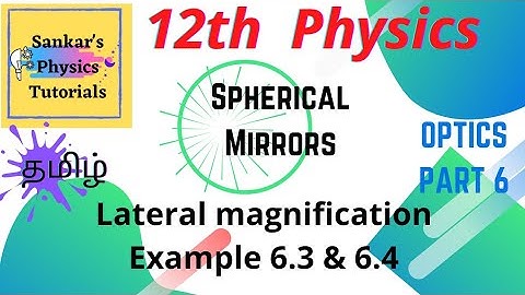 Lateral magnification|Example 6.3 & 6.4|TN 12th Physics|Spherical Mirrors|Optics