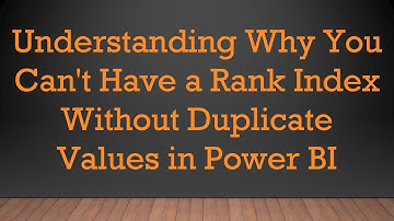 Understanding Why You Can